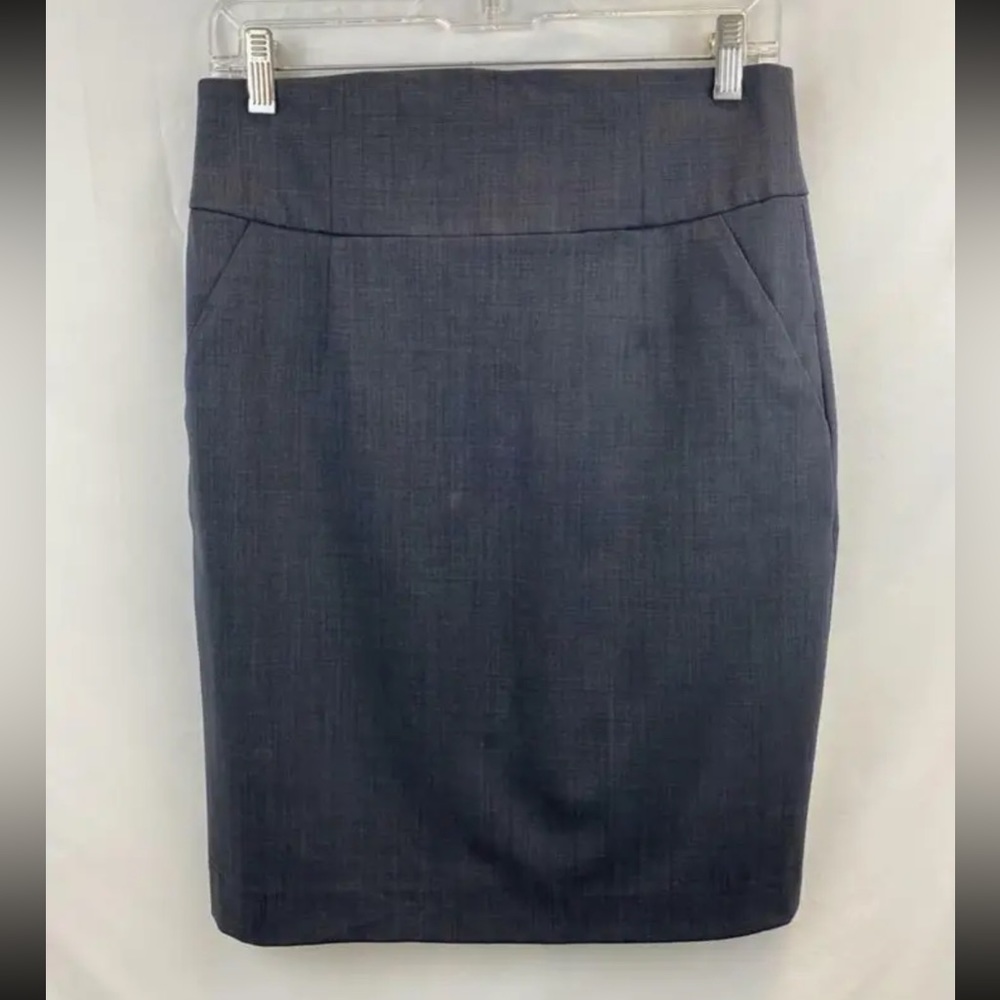 BANANA REPUBLIC Women's $98 Gray WOOL Blend Pencil Skirt Sz 6